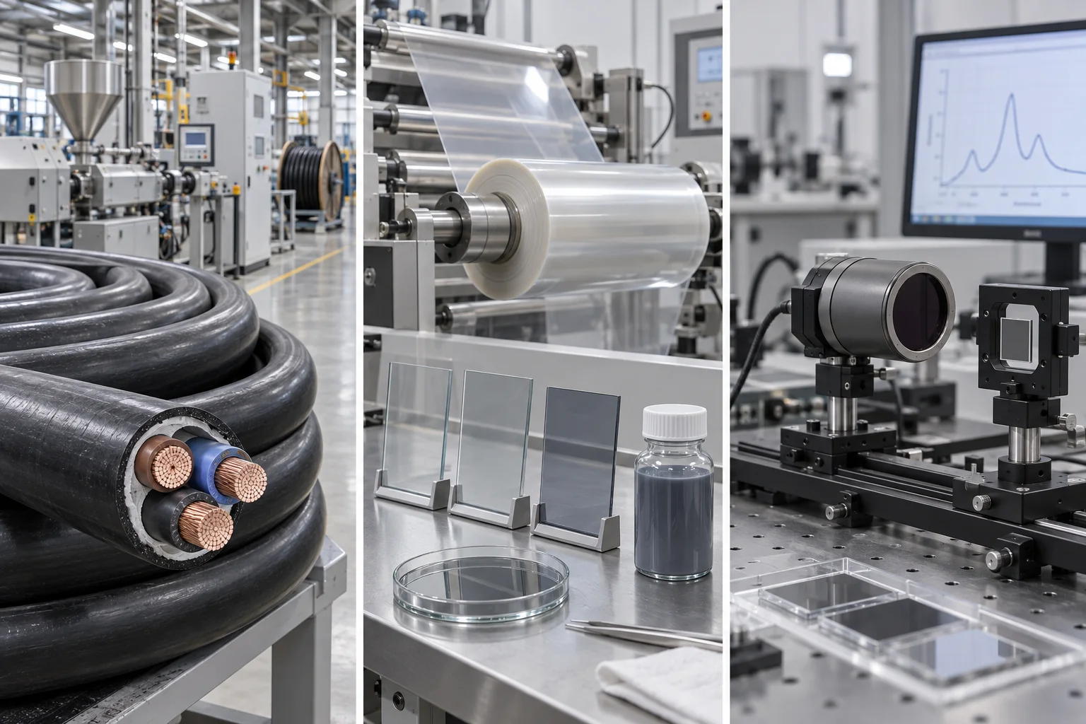 Industrial cables, functional coatings and civilian infrared spectroscopy