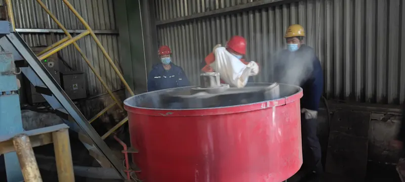 Feeding materials in the workshop