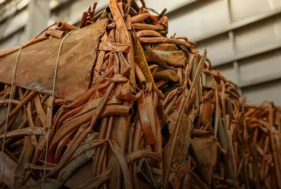 Baled copper scrap